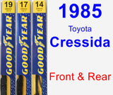 Front & Rear Wiper Blade Pack for 1985 Toyota Cressida - Premium