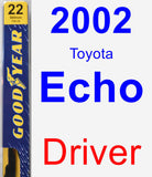 Driver Wiper Blade for 2002 Toyota Echo - Premium