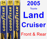 Front & Rear Wiper Blade Pack for 2005 Toyota Land Cruiser - Premium