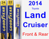 Front & Rear Wiper Blade Pack for 2014 Toyota Land Cruiser - Premium