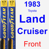 Front Wiper Blade Pack for 1983 Toyota Land Cruiser - Premium