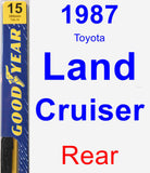 Rear Wiper Blade for 1987 Toyota Land Cruiser - Premium