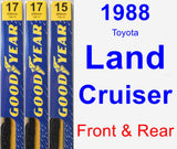 Front & Rear Wiper Blade Pack for 1988 Toyota Land Cruiser - Premium