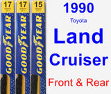 Front & Rear Wiper Blade Pack for 1990 Toyota Land Cruiser - Premium