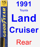 Rear Wiper Blade for 1991 Toyota Land Cruiser - Premium