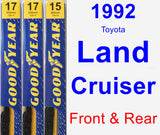 Front & Rear Wiper Blade Pack for 1992 Toyota Land Cruiser - Premium