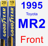 Front Wiper Blade Pack for 1995 Toyota MR2 - Premium