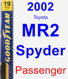 Passenger Wiper Blade for 2002 Toyota MR2 Spyder - Premium