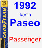 Passenger Wiper Blade for 1992 Toyota Paseo - Premium