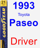 Driver Wiper Blade for 1993 Toyota Paseo - Premium