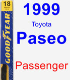 Passenger Wiper Blade for 1999 Toyota Paseo - Premium