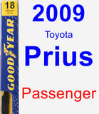 Passenger Wiper Blade for 2009 Toyota Prius - Premium