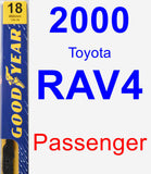 Passenger Wiper Blade for 2000 Toyota RAV4 - Premium