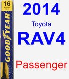 Passenger Wiper Blade for 2014 Toyota RAV4 - Premium