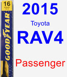 Passenger Wiper Blade for 2015 Toyota RAV4 - Premium