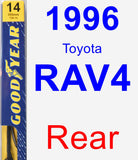 Rear Wiper Blade for 1996 Toyota RAV4 - Premium