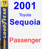 Passenger Wiper Blade for 2001 Toyota Sequoia - Premium