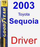 Driver Wiper Blade for 2003 Toyota Sequoia - Premium