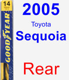 Rear Wiper Blade for 2005 Toyota Sequoia - Premium