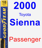 Passenger Wiper Blade for 2000 Toyota Sienna - Premium