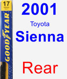 Rear Wiper Blade for 2001 Toyota Sienna - Premium