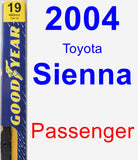 Passenger Wiper Blade for 2004 Toyota Sienna - Premium