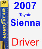 Driver Wiper Blade for 2007 Toyota Sienna - Premium