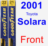 Front Wiper Blade Pack for 2001 Toyota Solara - Premium