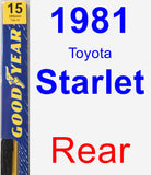 Rear Wiper Blade for 1981 Toyota Starlet - Premium