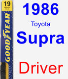 Driver Wiper Blade for 1986 Toyota Supra - Premium