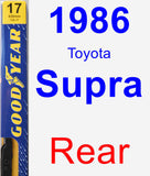 Rear Wiper Blade for 1986 Toyota Supra - Premium