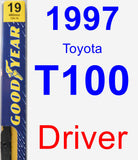 Driver Wiper Blade for 1997 Toyota T100 - Premium