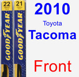 Front Wiper Blade Pack for 2010 Toyota Tacoma - Premium