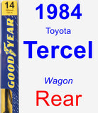 Rear Wiper Blade for 1984 Toyota Tercel - Premium