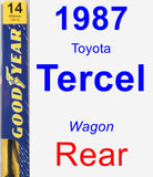 Rear Wiper Blade for 1987 Toyota Tercel - Premium