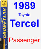 Passenger Wiper Blade for 1989 Toyota Tercel - Premium