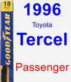 Passenger Wiper Blade for 1996 Toyota Tercel - Premium