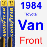 Front Wiper Blade Pack for 1984 Toyota Van - Premium