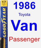 Passenger Wiper Blade for 1986 Toyota Van - Premium