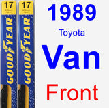 Front Wiper Blade Pack for 1989 Toyota Van - Premium