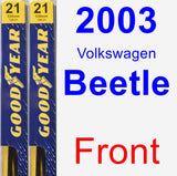 Front Wiper Blade Pack for 2003 Volkswagen Beetle - Premium