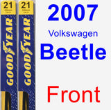 Front Wiper Blade Pack for 2007 Volkswagen Beetle - Premium