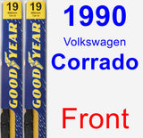 Front Wiper Blade Pack for 1990 Volkswagen Corrado - Premium