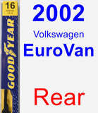 Rear Wiper Blade for 2002 Volkswagen EuroVan - Premium