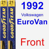 Front Wiper Blade Pack for 1992 Volkswagen EuroVan - Premium