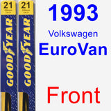 Front Wiper Blade Pack for 1993 Volkswagen EuroVan - Premium