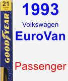 Passenger Wiper Blade for 1993 Volkswagen EuroVan - Premium