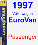 Passenger Wiper Blade for 1997 Volkswagen EuroVan - Premium