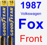 Front Wiper Blade Pack for 1987 Volkswagen Fox - Premium