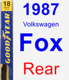 Rear Wiper Blade for 1987 Volkswagen Fox - Premium